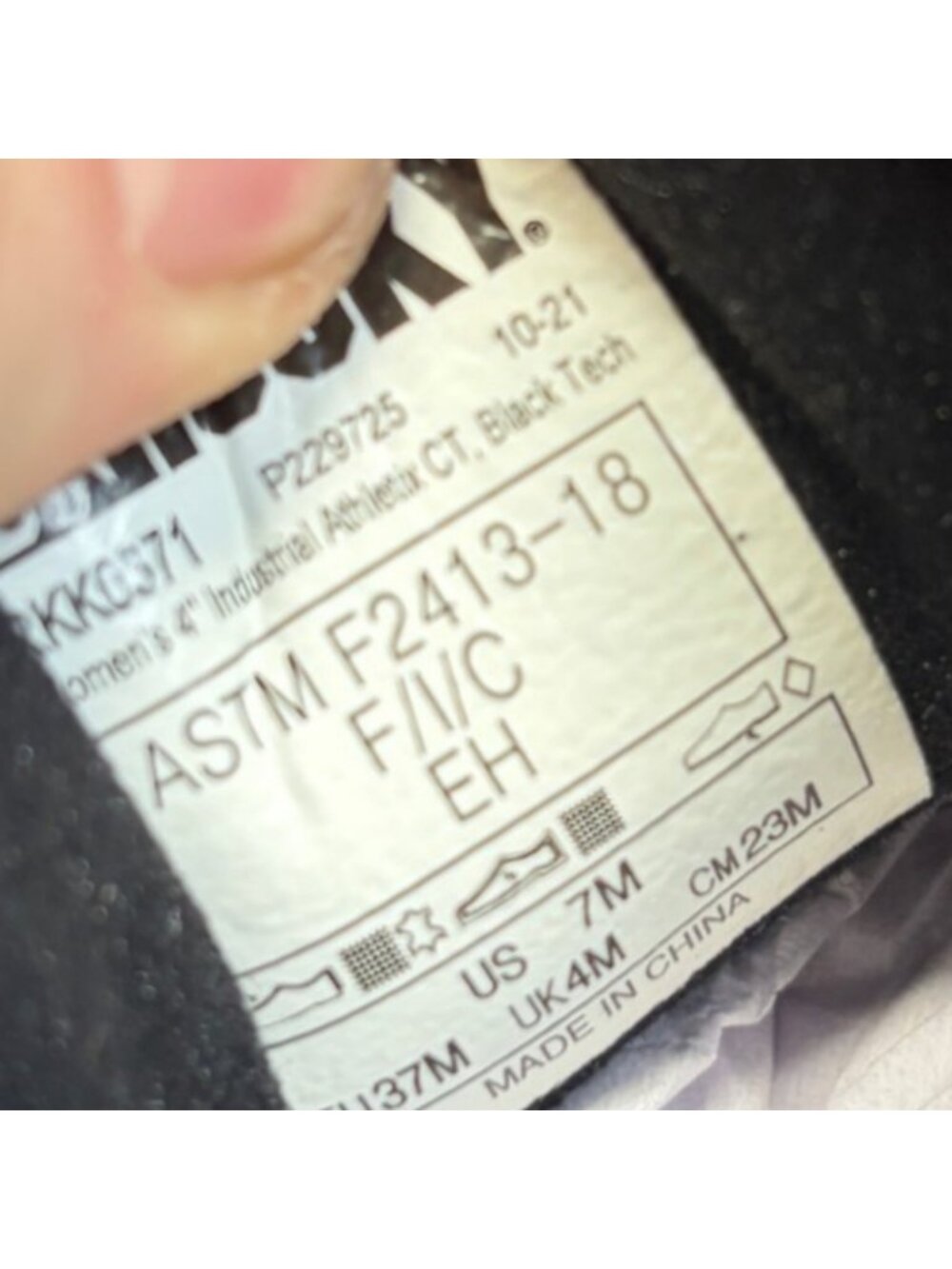 Rocky Industrial Athletix Womens Size 7 Black Composite Toe Safety Work Shoes